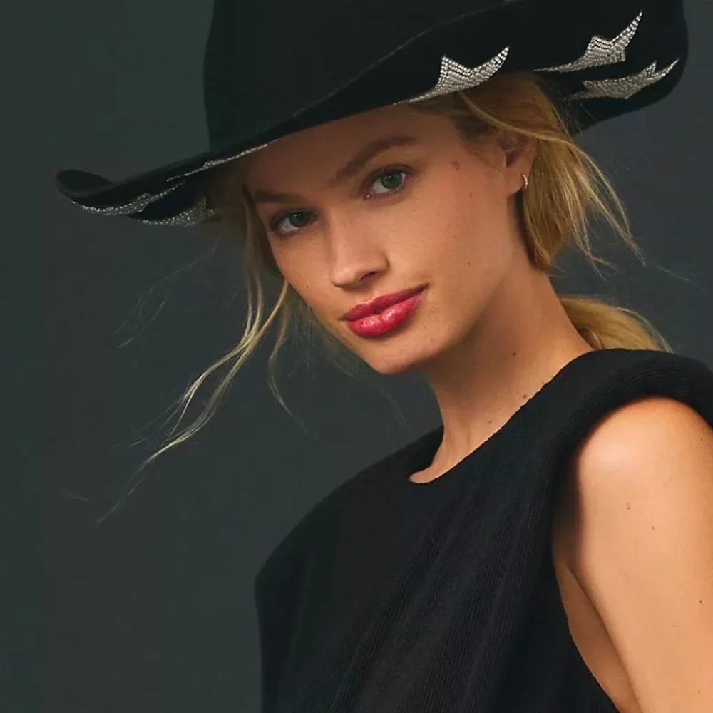 Anthropologie X Wyeth Star-Embellished Hat Black